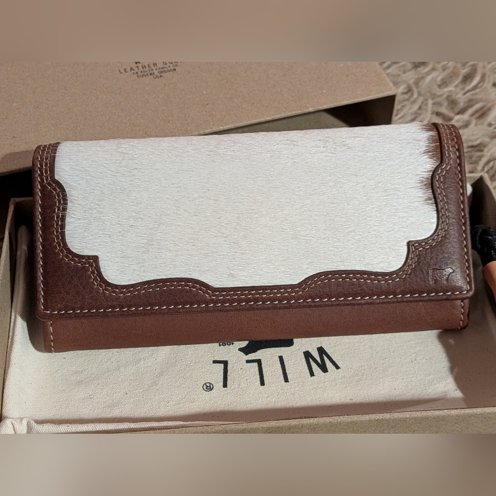 Will Leather Goods Continental Hair On Hide Leather Wallet